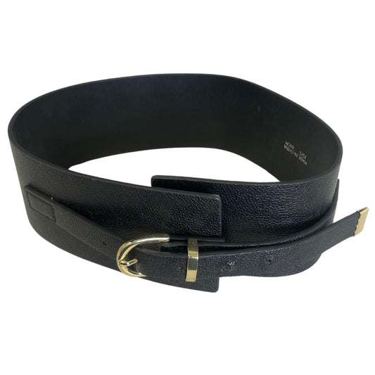 Black  Wide Belt Gold Buckle, S