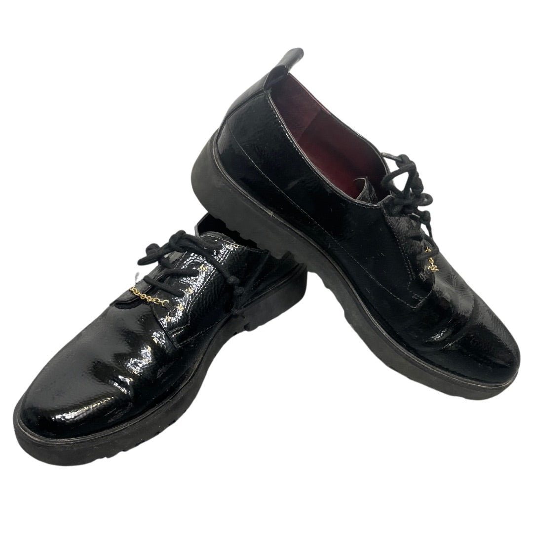 Black Franco Sarto Patten Leather Shoes, 8