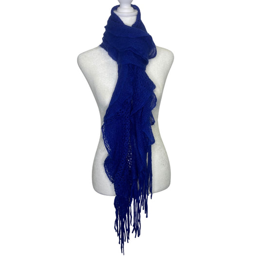 Blue  Ruffle Scarf, OS