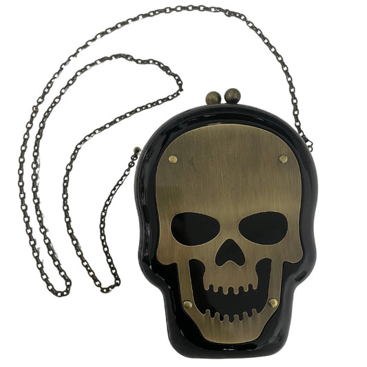 Black/Gold  Skull Clutch