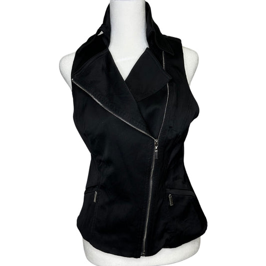 Black Bebe Zip Up Vest, M