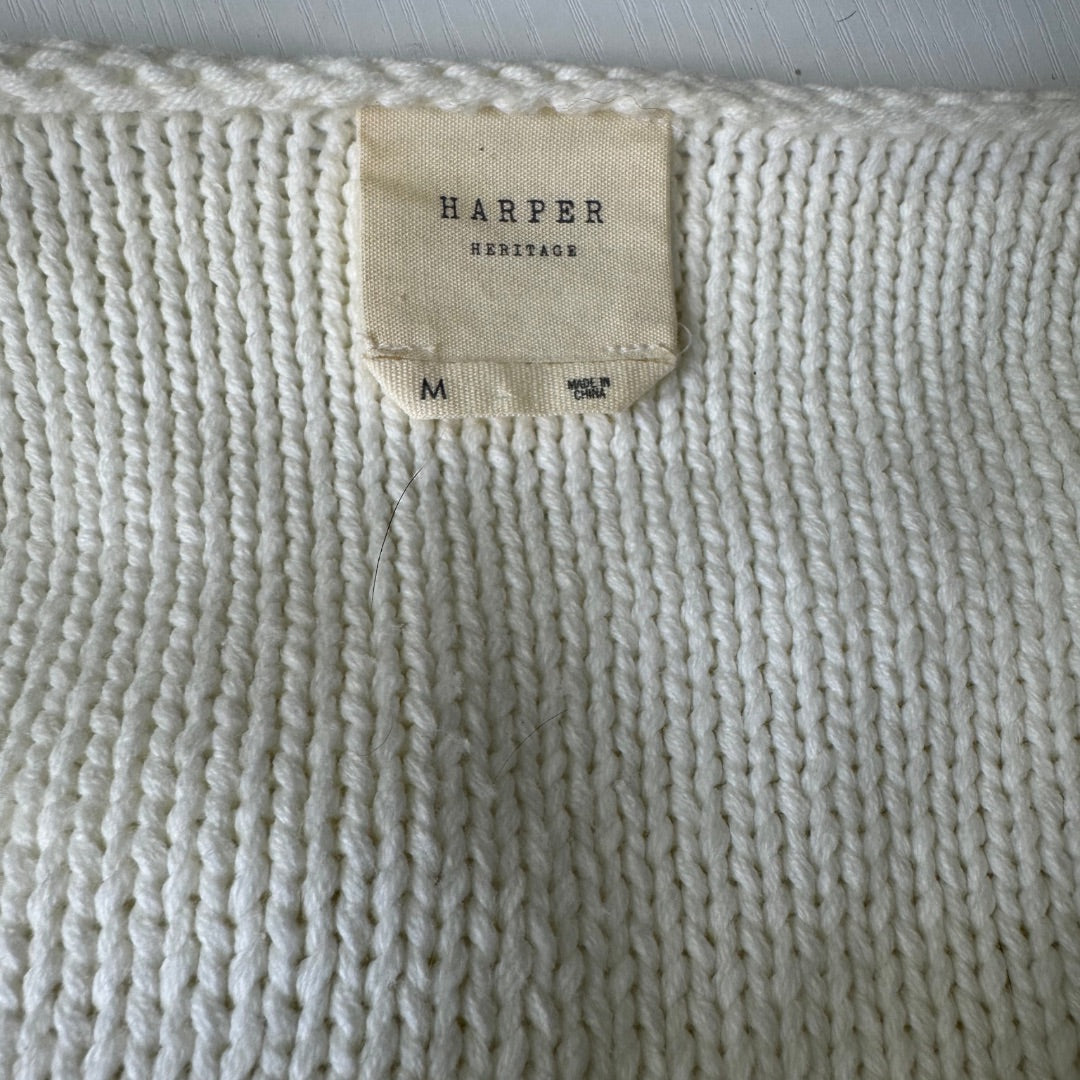 Cream Harper Long Sleeve Sweater, M